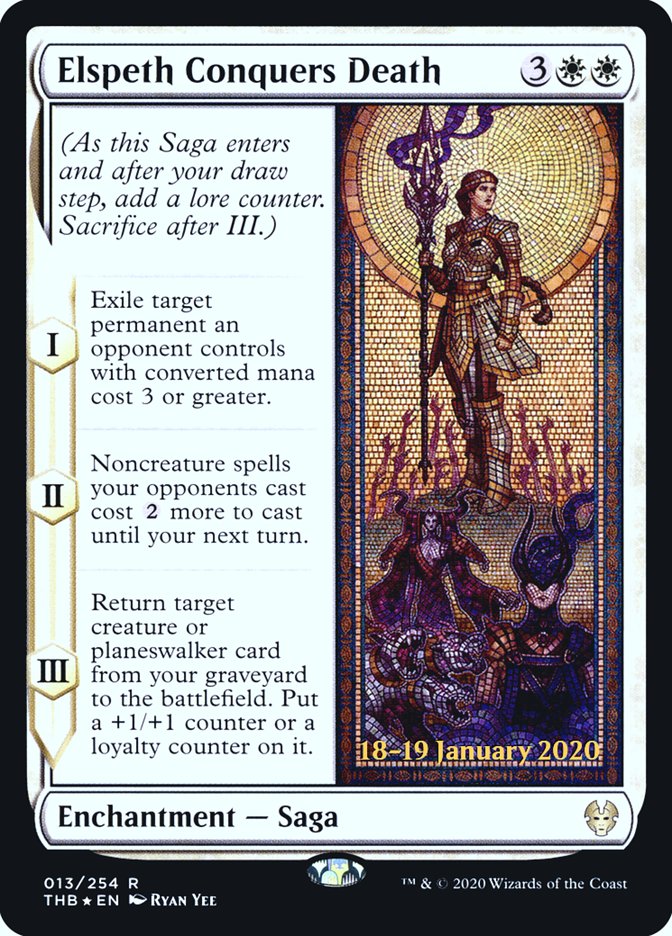 Elspeth Conquers Death [Theros Beyond Death Prerelease Promos] (PTHB 13S)