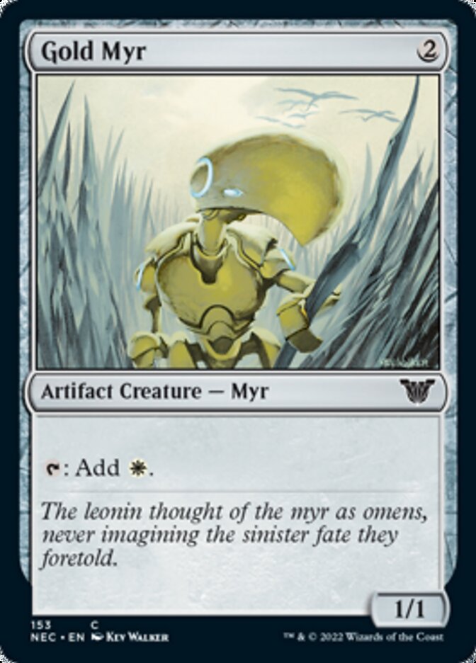 Gold Myr [Kamigawa: Neon Dynasty Commander] (NEC 153)