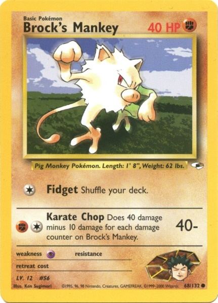 Brock's Mankey (68/132) [Gym Heroes]