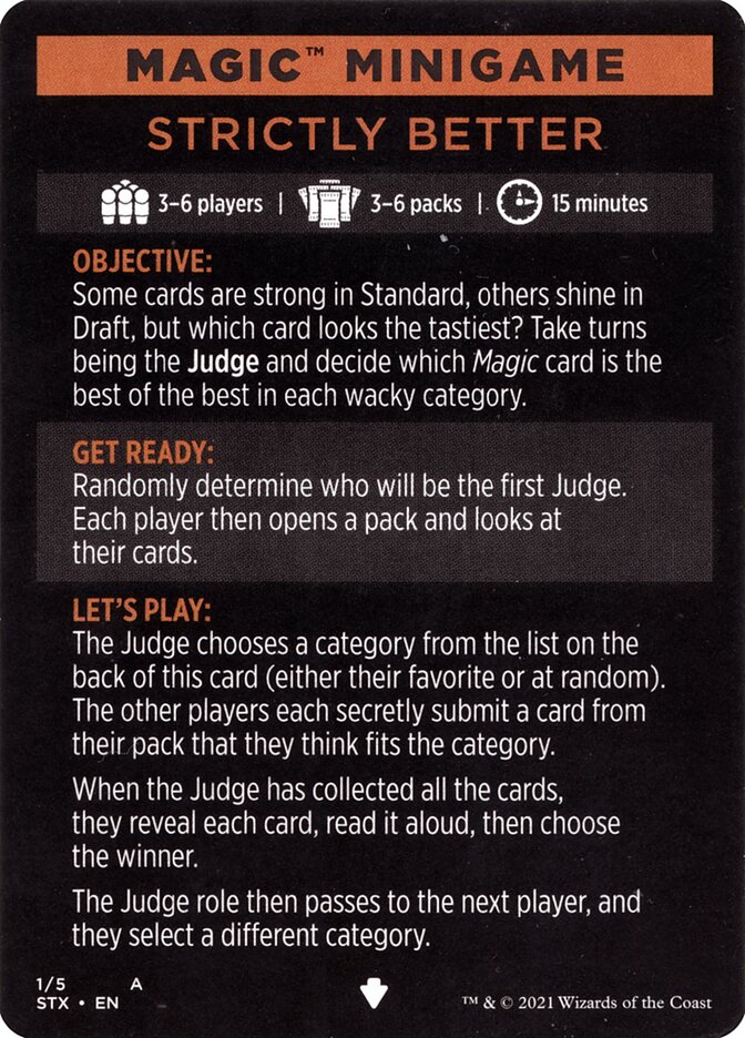 Strictly Better (Magic Minigame) [Strixhaven: School of Mages Minigame] (MSTX 1)