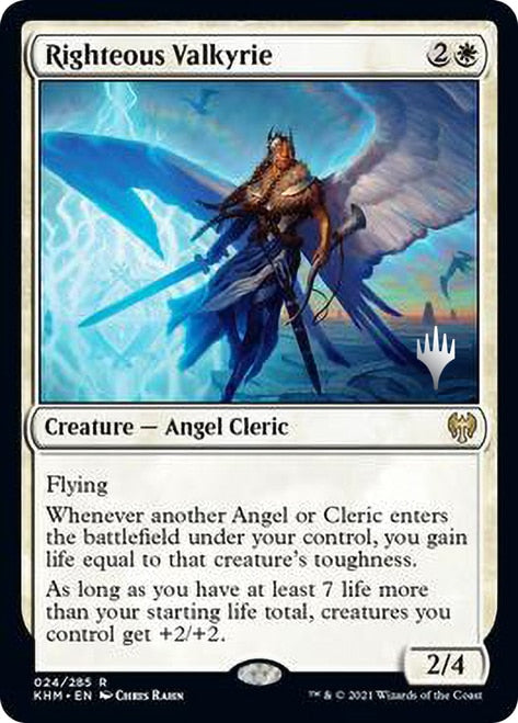 Righteous Valkyrie [Kaldheim Promo Pack] (PKHM 24)