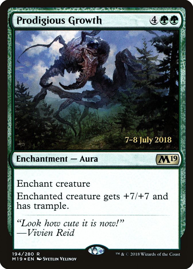 Prodigious Growth  [Core Set 2019 Prerelease Promos] (PM19 194S)