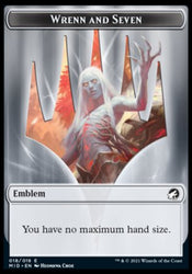 Clue // Wrenn and Seven Emblem Double-sided Token [Innistrad: Midnight Hunt Tokens] (TMID 16)