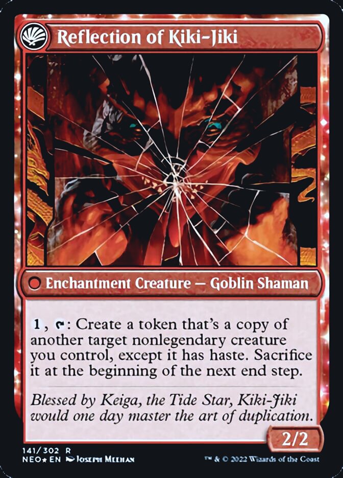 Fable of the Mirror-Breaker // Reflection of Kiki-Jiki [Kamigawa: Neon Dynasty Prerelease Promos] (PNEO 141)