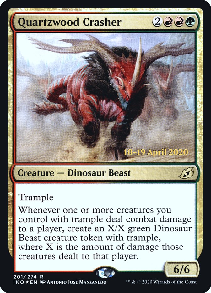 Quartzwood Crasher  [Ikoria: Lair of Behemoths Prerelease Promos] (PIKO 201S)
