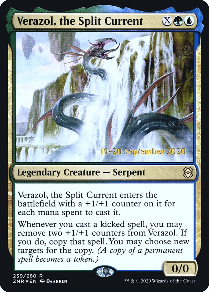 Verazol, the Split Current  [Zendikar Rising Prerelease Promos] (PZNR 239S)