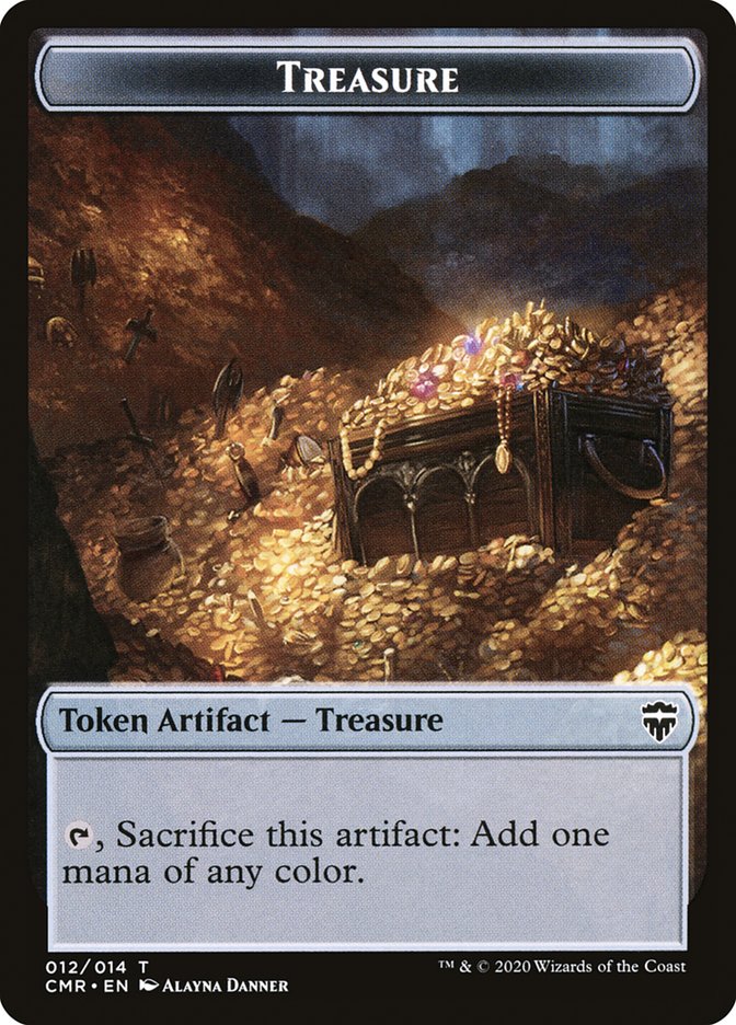 Copy // Treasure Token [Commander Legends Tokens] (TCMR 13 // 12)