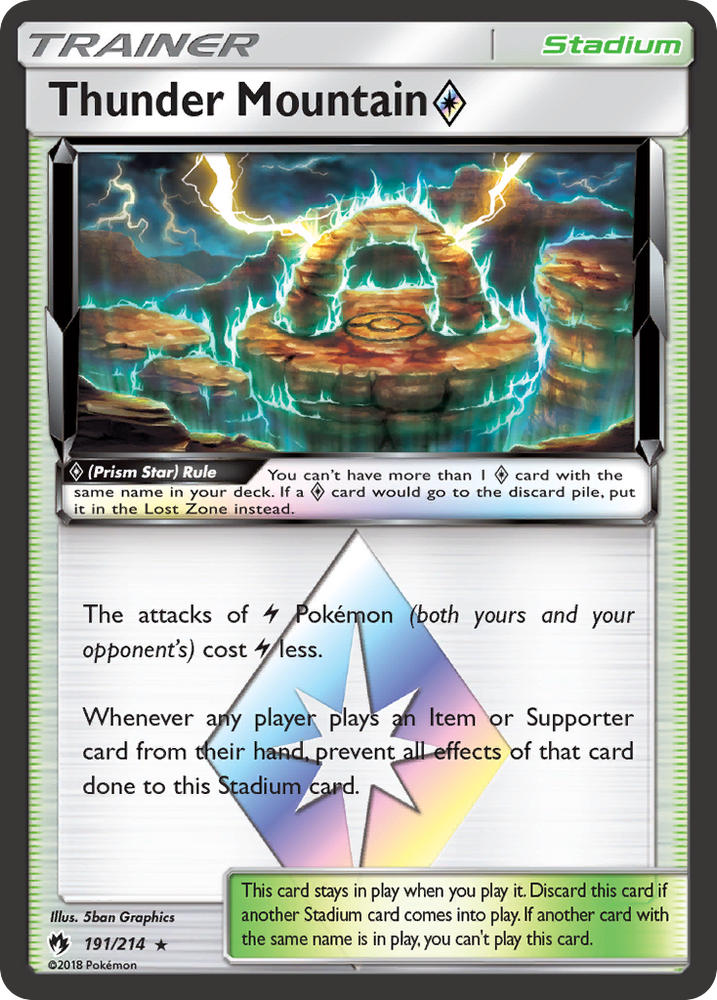 Thunder Mountain (Prism Star) (191/214) [Sun & Moon: Lost Thunder]