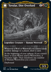 Tovolar, Dire Overlord // Tovolar, the Midnight Scourge [Innistrad: Double Feature] (DBL 246)