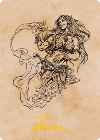 Djinni Windseer (Showcase) Art Card (Gold-Stamped Signature) [Dungeons & Dragons: Adventures in the Forgotten Realms Art Series] (AAFR 74)