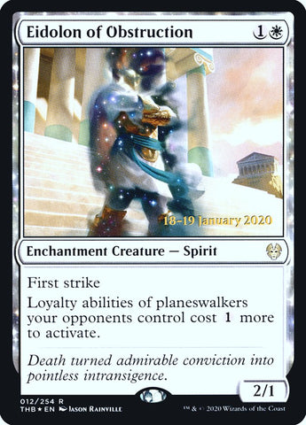 Eidolon of Obstruction [Theros Beyond Death Prerelease Promos] (PTHB 12S)