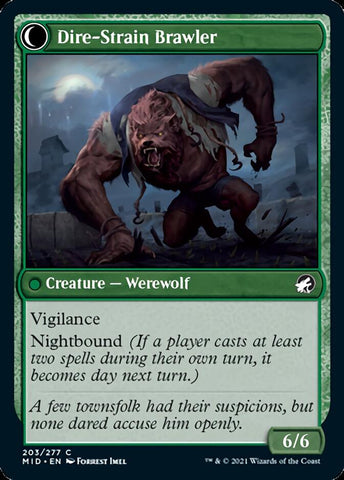 Tireless Hauler // Dire-Strain Brawler [Innistrad: Midnight Hunt] (MID 203)