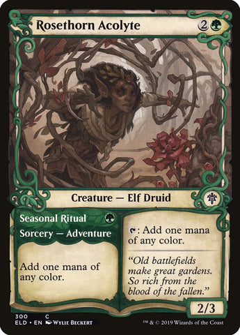 Rosethorn Acolyte // Seasonal Ritual (Showcase) [Throne of Eldraine] (ELD 300)