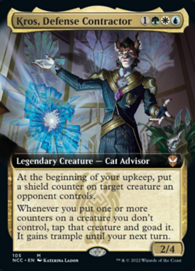 Kros, Defense Contractor (Extended Art) [Streets of New Capenna Commander] (NCC 105)