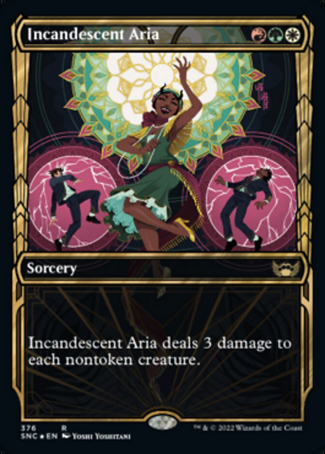Incandescent Aria (Showcase Golden Age Gilded Foil) (SNC 376)