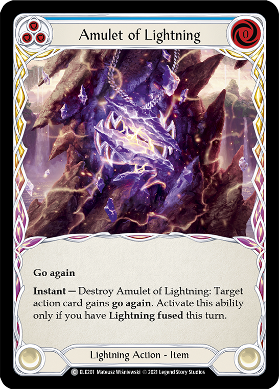 Amulet of Lightning [ELE201] 1st Edition Rainbow Foil