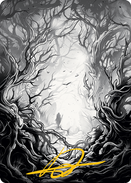 Forest 1 Art Card (Gold-Stamped Signature) [Innistrad: Midnight Hunt Art Series] (AMID 81)