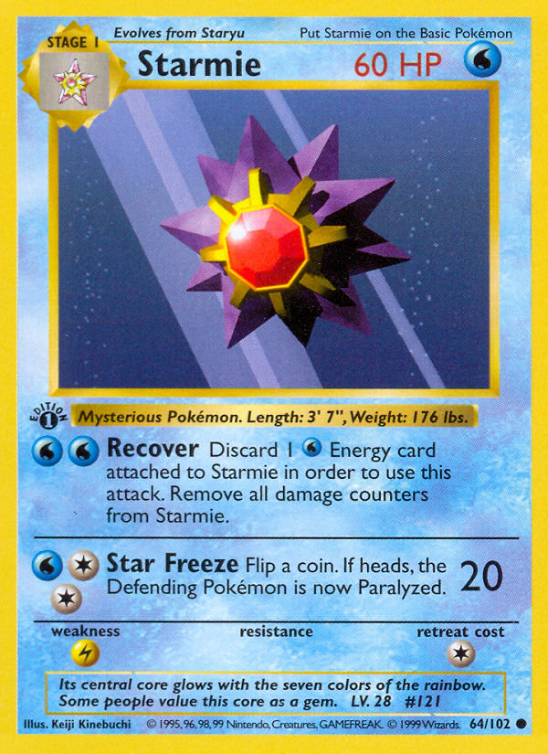Starmie (64/102) [Base Set 1st Edition]