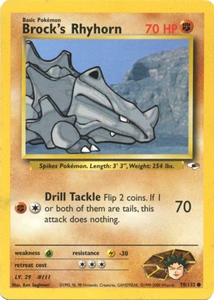 Brock's Rhyhorn (70/132) [Gym Heroes]