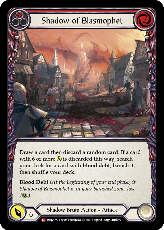 Shadow of Blasmophet (Rainbow Foil) [MON125-RF] 1st Edition Rainbow Foil