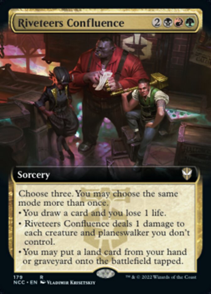 Riveteers Confluence (Extended Art) [Streets of New Capenna Commander] (NCC 179)