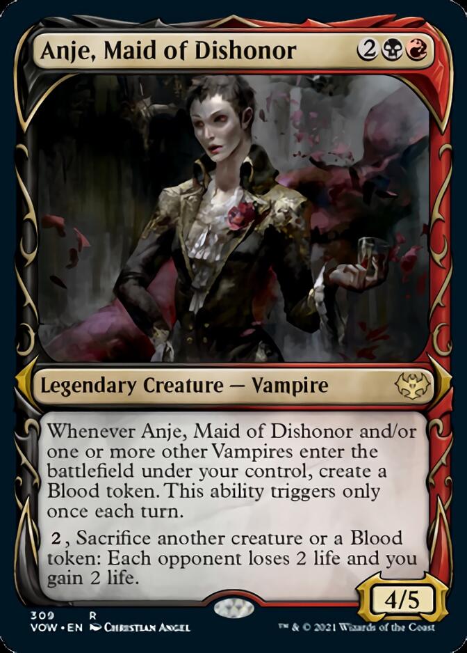Anje, Maid of Dishonor (Showcase Fang Frame) [Innistrad: Crimson Vow] (VOW 309)