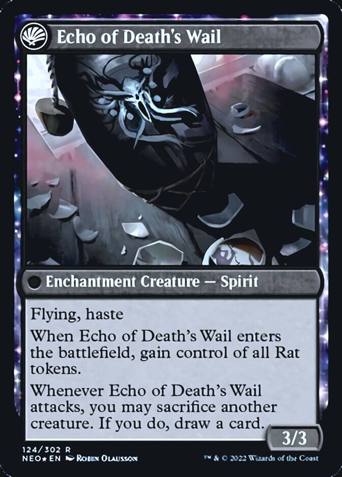 Tribute to Horobi // Echo of Death's Wail [Kamigawa: Neon Dynasty Prerelease Promos] (PNEO 124)