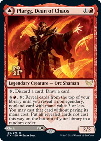 Plargg, Dean of Chaos // Augusta, Dean of Order [Strixhaven: School of Mages Prerelease Promos] (PSTX 155)