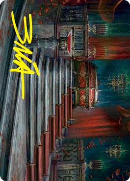 Edgar Markov's Coffin Art Card (Gold-Stamped Signature) [Innistrad: Crimson Vow Art Series] (AVOW 60)