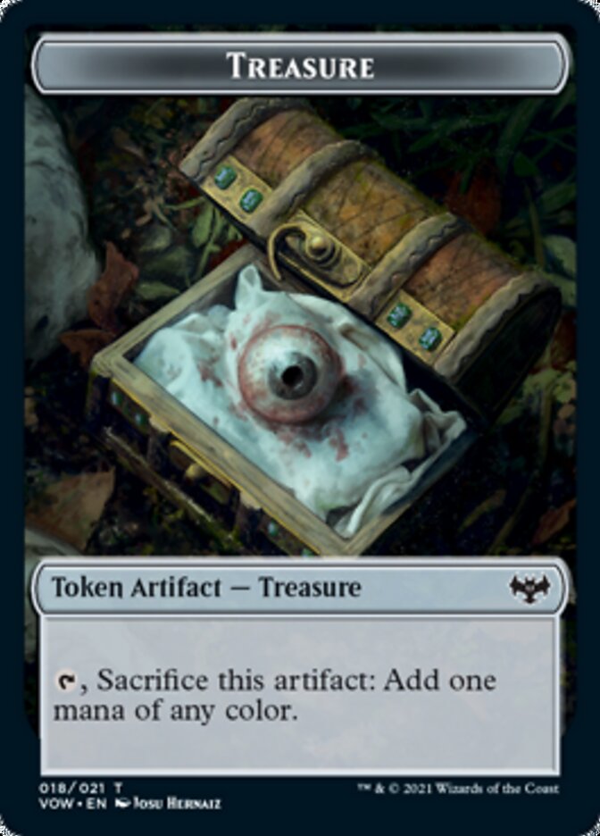 Copy // Treasure Double-sided Token [Innistrad: Crimson Vow Tokens] (TVOW 19)