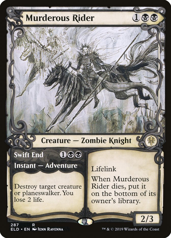 Murderous Rider // Swift End (Showcase) [Throne of Eldraine] (ELD 287)