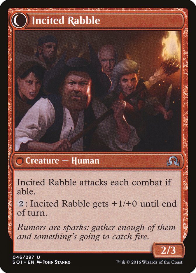 Town Gossipmonger // Incited Rabble [Shadows over Innistrad] (SOI 46)