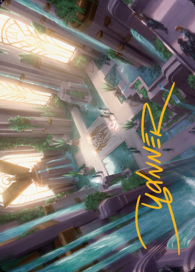 Spara's Headquarters Art Card (Gold-Stamped Signature) [Streets of New Capenna Art Series] (ASNC 36)