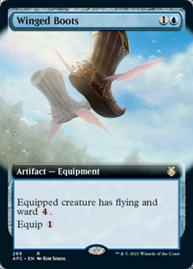 Winged Boots (Extended) [Dungeons & Dragons: Adventures in the Forgotten Realms Commander] (AFC 289)