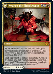 Extus, Oriq Overlord // Awaken the Blood Avatar [Strixhaven: School of Mages Prerelease Promos] (PSTX 149)