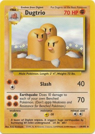 Dugtrio (19/102) [Base Set]