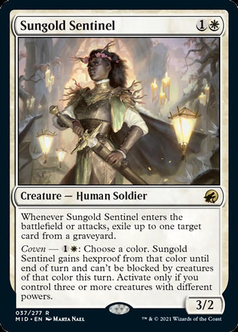 Sungold Sentinel [Innistrad: Midnight Hunt] (MID 37)