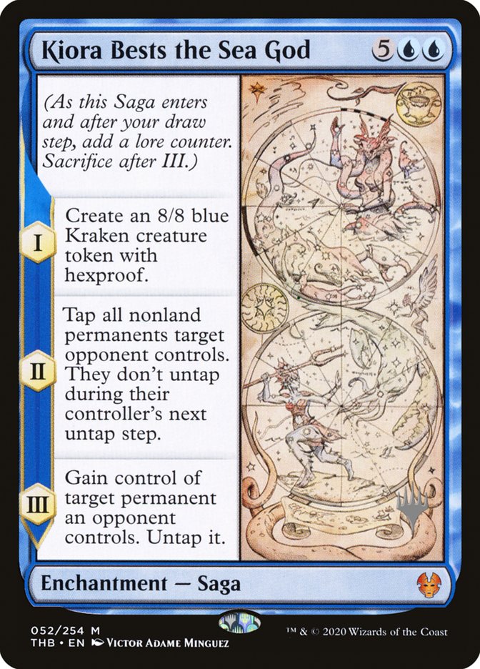 Kiora Bests the Sea God (Promo Pack) [Theros Beyond Death Promos] (PTHB 52P)