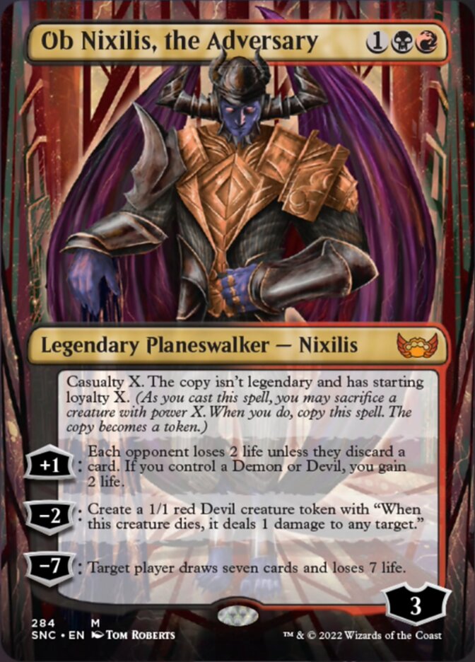 Ob Nixilis, the Adversary (Borderless) [Streets of New Capenna] (SNC 284)