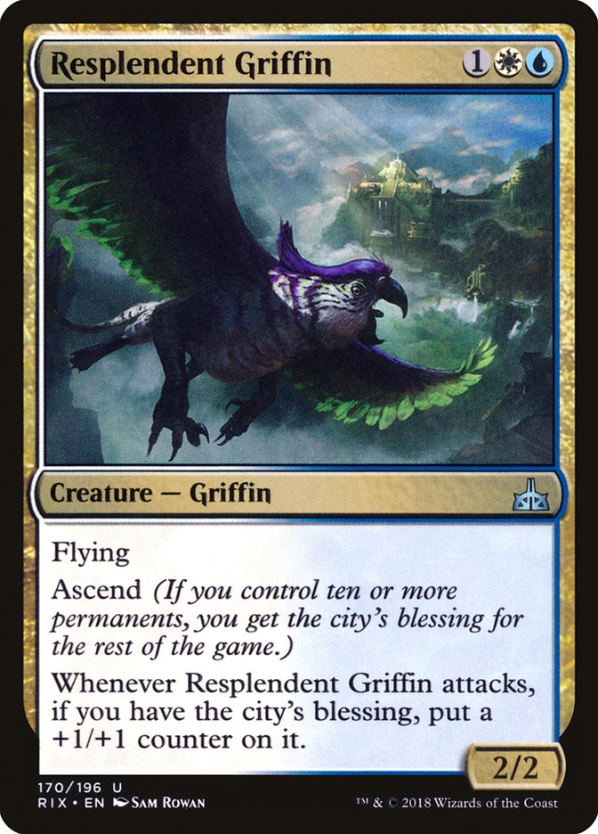 Resplendent Griffin [Rivals of Ixalan] (RIX 170)