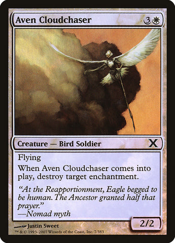 Aven Cloudchaser (Premium Foil) [Tenth Edition] (10E 7)