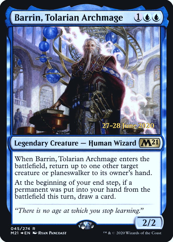 Barrin, Tolarian Archmage  [Core Set 2021 Prerelease Promos] (PM21 45S)