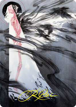 Tendrils of Agony Art Card (Gold-Stamped Signature) [Strixhaven: School of Mages Art Series] (ASTX 73)