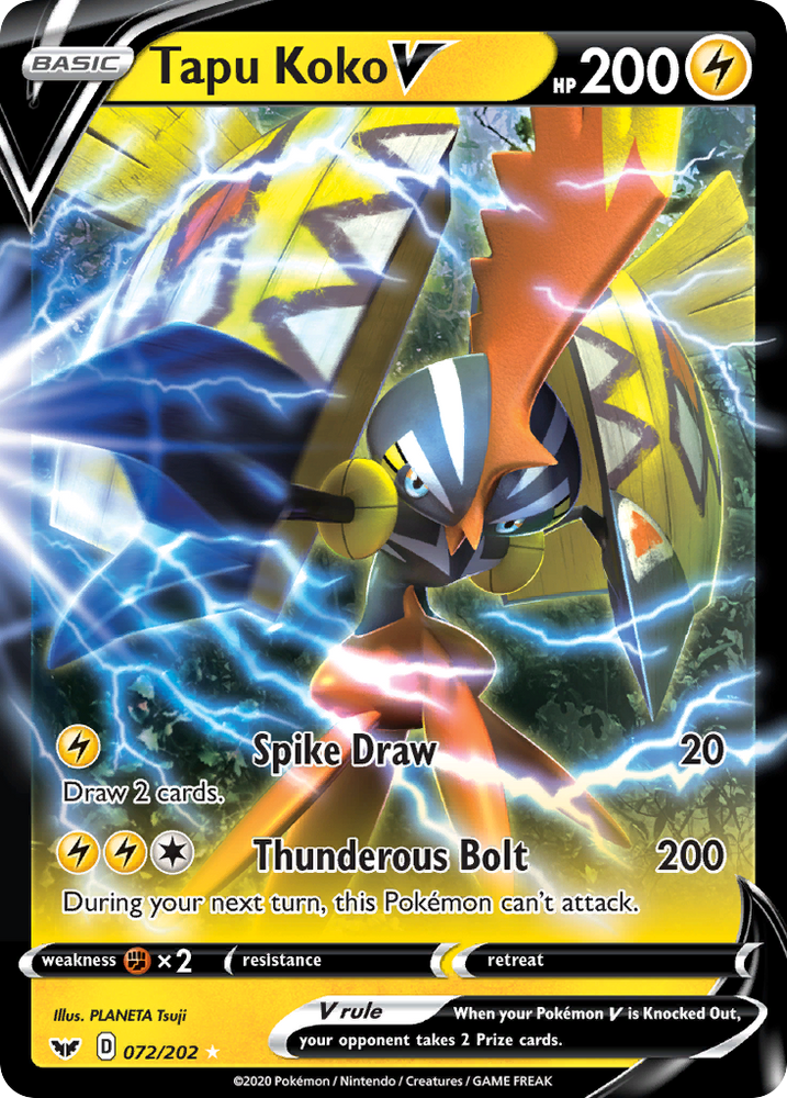 Tapu Koko V (72/202) [Sword & Shield: Base Set]