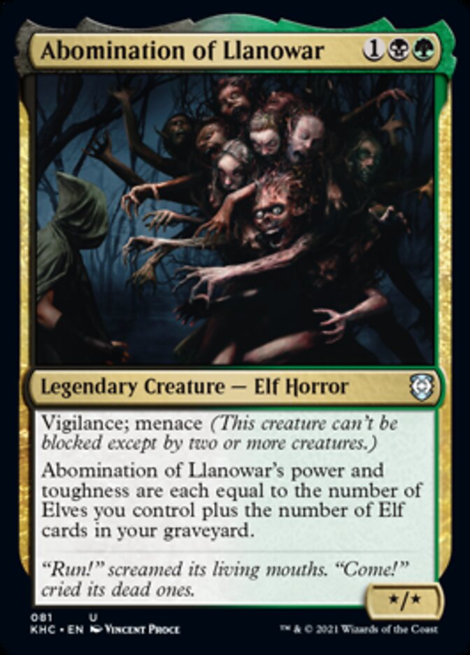 Abomination of Llanowar [Kaldheim Commander] (KHC 81)