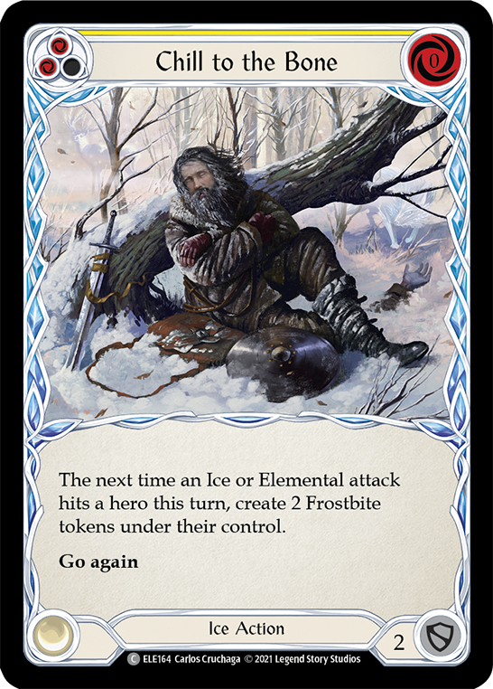 Chill to the Bone (Yellow) [ELE164] 1st Edition Rainbow Foil