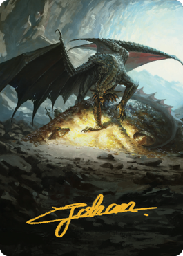 Ancient Copper Dragon Art Card (Gold-Stamped Signature) [Commander Legends: Battle for Baldur's Gate Art Series]
