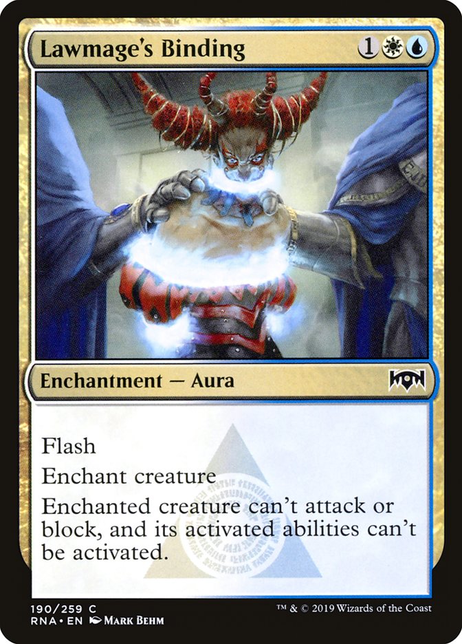 Lawmage's Binding [Ravnica Allegiance] (RNA 190)