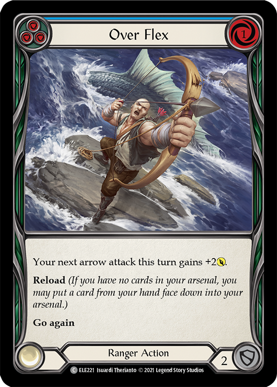 Over Flex (Blue) [ELE221] 1st Edition Rainbow Foil