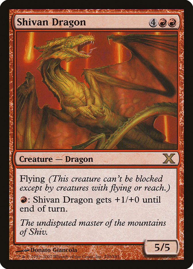 Shivan Dragon [Tenth Edition] (10E 230)